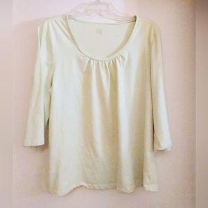 💥5/$30 Secret Treasures Light Lime Green pullover shirt 3/4 sleeve XL